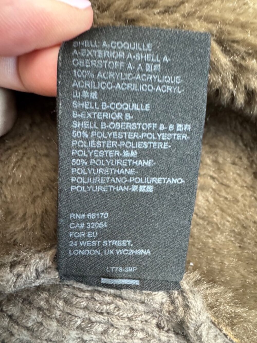 Anthropologie Sweater M Taupe Faux Suede Knit Long Coat W/Faux Shearling Collar - Picture 5 of 12